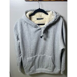 YeoKou Womens Sherpa Lined Hoodie Gray Pullover Sweatshirt LQ-0074 XL